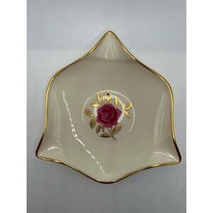 Lenox RHODORA Floral Ashtray Trinket Dish Vintage Made in USA